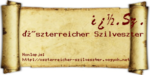 Öszterreicher Szilveszter névjegykártya